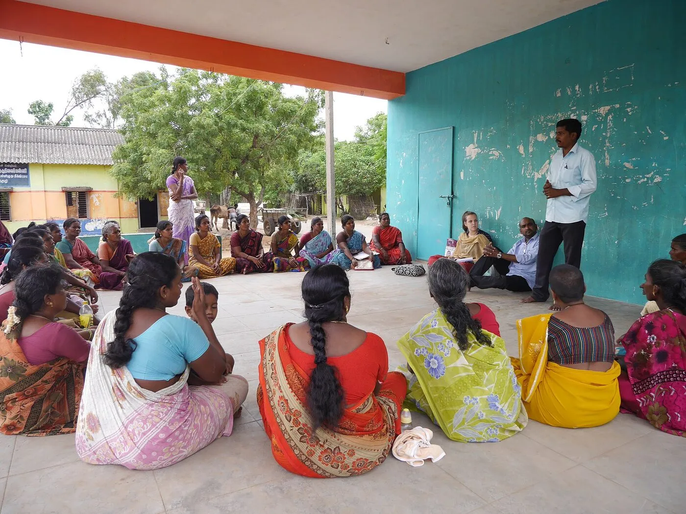 A women’s self-help group meeting